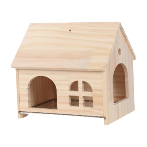 Ｚｉａｌｏｆｉ Vogelhaus Nistkasten Kleintierhaus Unterschlupf Als Stabiles Vogelbett Aus Holz mit Schublade für Sauberkeit für Nymphensittiche Und Kleine Nagetiere, Mehrfarbig, 28.7 X 18 X 24 cm von Ｚｉａｌｏｆｉ