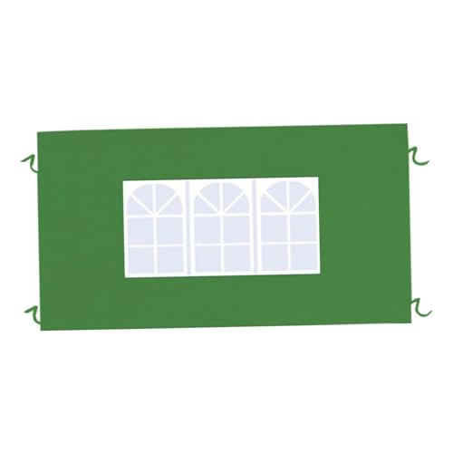 Ｚｉａｌｏｆｉ Zelt Seitenwand 300cm x 200cm, Seitenteile Seitenwände Seitenplanen Ersatzwände mit Panorama Fenster, Side Wall Panel Replacement Wasserdicht mit Fenster für Pavillon Markise Garten, GrÜn von Ｚｉａｌｏｆｉ