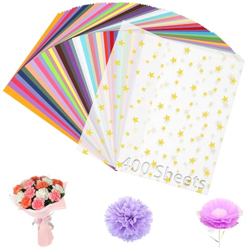 Ziamzra Buntes Transparentpapier 400 Blätter 40 Farben A4 Buntes Seidenpapier für Basteln, Dekoration, Verpacken Ziamzra Buntes Transparentpapier 400 Blätter 40 Farben A4 Buntes Seidenpapier für Basteln, Dekoration, Verpacken von Ziamzra