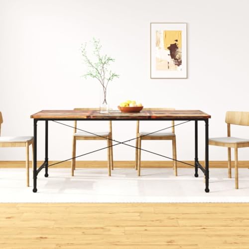 Ziaphsol Altholz Massiv Esstisch 180x90x76 cm Industriedesign, Esszimmertisch mit robusten Stahlbeinen und praktischen Rollen, langlebiger Küchentisch für Küche und Esszimmer Ziaphsol Altholz Massiv Esstisch 180x90x76 cm Industriedesign, Esszimmertisch mit robusten Stahlbeinen und praktischen Rollen, langlebiger Küchentisch für Küche und Esszimmer von Ziaphsol