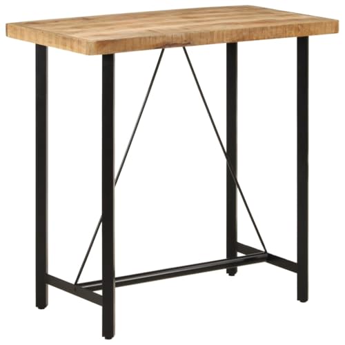 Ziaphsol Bartisch 110x55x107 cm, Massivholz Mango und Eisen, robuster Stehtisch für Küche und Esszimmer, Stabiler Bistrotisch für gesellige Abende Ziaphsol Bartisch 110x55x107 cm, Massivholz Mango und Eisen, robuster Stehtisch für Küche und Esszimmer, Stabiler Bistrotisch für gesellige Abende von Ziaphsol