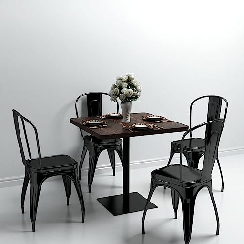 Ziaphsol Bistrotisch Quadratisch 80x80x75cm, Dunkle Esche Optik MDF-Tischplatte, stabiles Stahlgestell, Esstisch für Küche, Esszimmer, Küchentisch, Esszimmertisch, einfacher Aufbau. Ziaphsol Bistrotisch Quadratisch 80x80x75cm, Dunkle Esche Optik MDF-Tischplatte, stabiles Stahlgestell, Esstisch für Küche, Esszimmer, Küchentisch, Esszimmertisch, einfacher Aufbau. von Ziaphsol