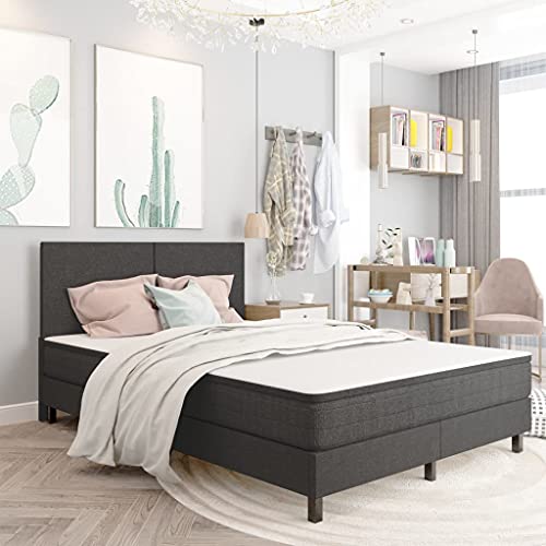 Ziaphsol Boxspringbett Dunkelgrau Stoff 180x200 cm, Robustes Bettgestell mit Metallrahmen, 20 cm Federkernmatratze, Elegantes Schlafzimmer Möbel Ziaphsol Boxspringbett Dunkelgrau Stoff 180x200 cm, Robustes Bettgestell mit Metallrahmen, 20 cm Federkernmatratze, Elegantes Schlafzimmer Möbel von Ziaphsol