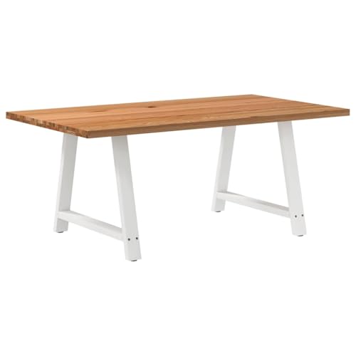 Ziaphsol Esstisch Hellbraun Massivholz Eiche 180x100x74 cm Rechteckig, Robuster Esszimmertisch für 6-8 Personen, Moderner Küchentisch mit stabilen A-Form Stahlbeinen Ziaphsol Esstisch Hellbraun Massivholz Eiche 180x100x74 cm Rechteckig, Robuster Esszimmertisch für 6-8 Personen, Moderner Küchentisch mit stabilen A-Form Stahlbeinen von Ziaphsol