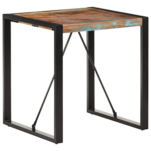 Ziaphsol Esstisch aus Recyceltem Massivholz 70x70x75 cm, Industrieller Küchentisch für Esszimmer, Robuster Bistrotisch mit Schwarz Pulverbeschichtetem Stahlrahmen, Umweltfreundlicher Wohnzimmermöbel Ziaphsol Esstisch aus Recyceltem Massivholz 70x70x75 cm, Industrieller Küchentisch für Esszimmer, Robuster Bistrotisch mit Schwarz Pulverbeschichtetem Stahlrahmen, Umweltfreundlicher Wohnzimmermöbel von Ziaphsol