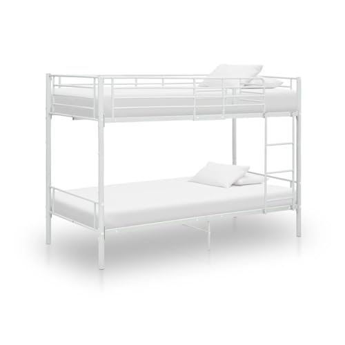 Ziaphsol Etagenbett Weiß Metall 90x200 cm, Robustes Doppel-Stockbett für Kinderzimmer, platzsparendes Möbelstück für Jugendzimmer & Schlafzimmer Ziaphsol Etagenbett Weiß Metall 90x200 cm, Robustes Doppel-Stockbett für Kinderzimmer, platzsparendes Möbelstück für Jugendzimmer & Schlafzimmer von Ziaphsol