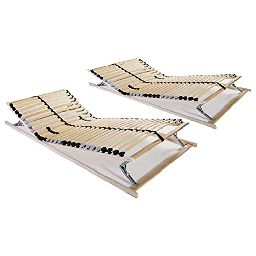 Ziaphsol Lattenroste 2er-Set, 70x200 cm, 28 Latten, 7 Zonen, Buchenholzrahmen, verstellbar, für Schlafzimmer, ideal als stabile Unterfederung Ziaphsol Lattenroste 2er-Set, 70x200 cm, 28 Latten, 7 Zonen, Buchenholzrahmen, verstellbar, für Schlafzimmer, ideal als stabile Unterfederung von Ziaphsol