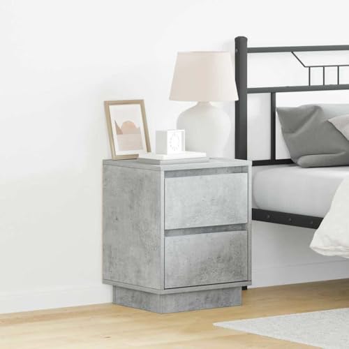 Ziaphsol Modernes Nachttisch-Set, 2 Stück, Grau Beton, mit integrierten LED-Lichtern, perfekt als Beistelltisch im Schlafzimmer. von Ziaphsol