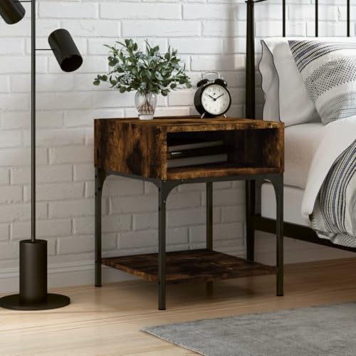 Ziaphsol Nachttisch Räuchereiche 40x41x50 cm, Stabiler Holzwerkstoff Beistelltisch mit verstellbaren Beinen, ideal als Schlafzimmer Kommode oder Wohnzimmer Ablage Ziaphsol Nachttisch Räuchereiche 40x41x50 cm, Stabiler Holzwerkstoff Beistelltisch mit verstellbaren Beinen, ideal als Schlafzimmer Kommode oder Wohnzimmer Ablage von Ziaphsol