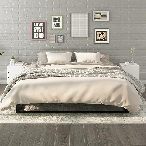 Ziaphsol Nachttisch-Set, 2 Stück, Weiß, Holzwerkstoff, 40x40x50 cm, mit Tür, für Schlafzimmer und Wohnzimmer, als Beistelltisch nutzbar Ziaphsol Nachttisch-Set, 2 Stück, Weiß, Holzwerkstoff, 40x40x50 cm, mit Tür, für Schlafzimmer und Wohnzimmer, als Beistelltisch nutzbar von Ziaphsol