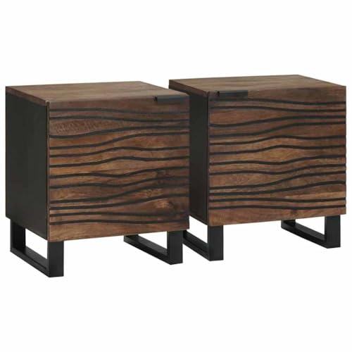 Ziaphsol Nachttisch-Set, 2er Pack, aus massivem Walnussholz gefertigt, bietet stilvollen Stauraum für Ihr Schlafzimmer, 40x33.5x46 cm. Ziaphsol Nachttisch-Set, 2er Pack, aus massivem Walnussholz gefertigt, bietet stilvollen Stauraum für Ihr Schlafzimmer, 40x33.5x46 cm. von Ziaphsol
