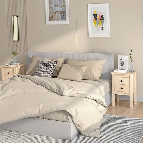 Ziaphsol Nachttisch-Set aus massivem Kiefernholz 40x35x61,5 cm mit 2 Schubladen, Robustes Beistelltisch-Nachtschränkchen für Schlafzimmer und Wohnzimmer, 2er-Pack Ziaphsol Nachttisch-Set aus massivem Kiefernholz 40x35x61,5 cm mit 2 Schubladen, Robustes Beistelltisch-Nachtschränkchen für Schlafzimmer und Wohnzimmer, 2er-Pack von Ziaphsol
