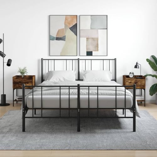 Ziaphsol Nachttische, 2 STK. Räuchereiche, 40,5x31x60 cm, Holzwerkstoff, Beistelltisch für Schlafzimmer und Wohnzimmer, Stabiler Nachtschrank von Ziaphsol