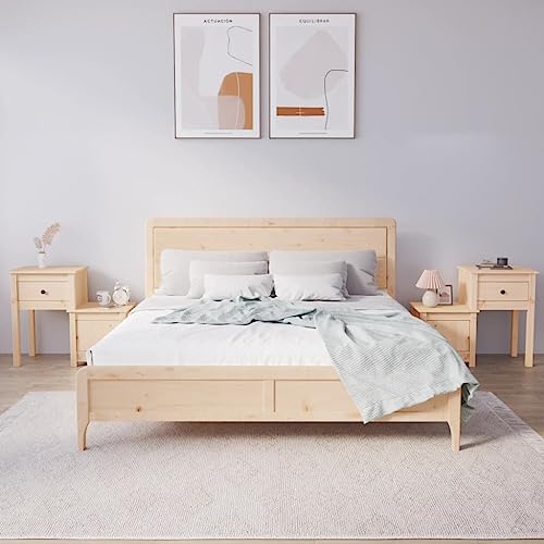 Ziaphsol Nachttische aus massivem Kiefernholz, 2er-Set, 79,5x38x65,5 cm, mit Schublade und Tür, vielseitige Endtische für Schlafzimmer und Wohnzimmer Ziaphsol Nachttische aus massivem Kiefernholz, 2er-Set, 79,5x38x65,5 cm, mit Schublade und Tür, vielseitige Endtische für Schlafzimmer und Wohnzimmer von Ziaphsol