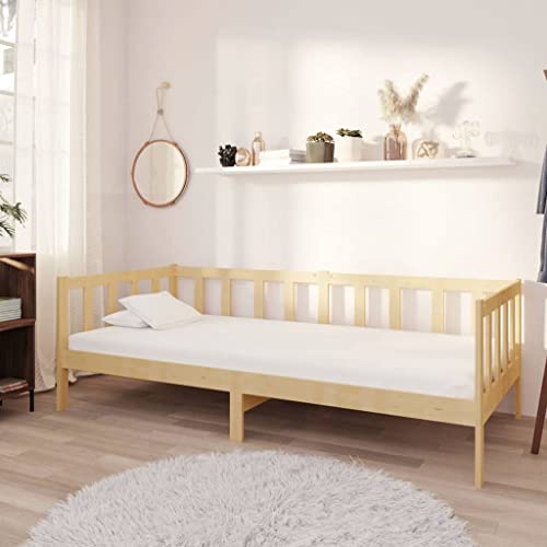 Ziaphsol Tagesbett mit Matratze 90x200 cm, Kiefer Massivholz Schlafsofa, Robustes Gästebett für Schlafzimmer Möbel von Ziaphsol