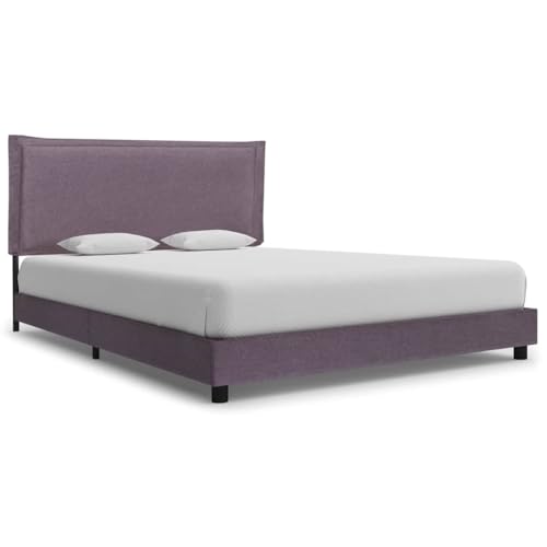 Ziaphsol Taupe Stoff Bettgestell 90x200 cm, Modernes Einzelbett mit Massivholzbeinen, Robuster Schlafzimmerrahmen ohne Matratze für Erwachsene von Ziaphsol