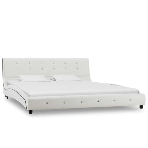 Ziaphsol Weißes Kunstleder Bettgestell 160x200cm mit Memory-Schaum-Matratze, Stabiler Eisenrahmen, modernes Schlafzimmer Möbel Set für erholsamen Schlaf Ziaphsol Weißes Kunstleder Bettgestell 160x200cm mit Memory-Schaum-Matratze, Stabiler Eisenrahmen, modernes Schlafzimmer Möbel Set für erholsamen Schlaf von Ziaphsol