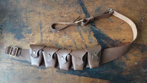 Britisches Kavallerie-Bandolier M.1903 mit 5 Patronentaschen by Zib Miltec von Zib Miltec