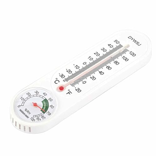 Innen- Und Außenthermometer, Wandthermometer, Hygrometer, Vertikales Temperatur- Und Luftfeuchtigkeitsmessgerät Für Zuhause, Garten, Keller von Zibeem
