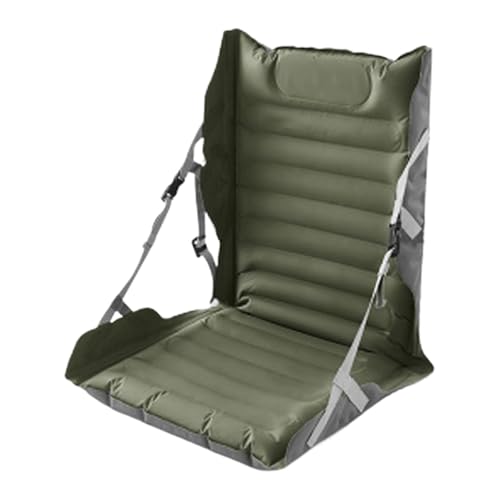 Zibeem Aufblasbarer Faltbarer Sitz | Aufblasbarer Sitz mit Rückenlehne - Klappbarer Boden Sitz Für Angeln Camping Wandern Reisen Stadion Universell Leicht Tragbar von Zibeem