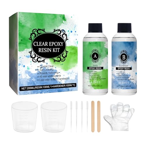 Zibeem Epoxy Harz Set 2X85G,Schnellhärtendes Epoxy Harz Klar | Selbstnivellierend Gelbstich Beständig Hochglanz Für Reparatur Schmuck Kunsthandwerk Zibeem Epoxy Harz Set 2X85G,Schnellhärtendes Epoxy Harz Klar | Selbstnivellierend Gelbstich Beständig Hochglanz Für Reparatur Schmuck Kunsthandwerk von Zibeem