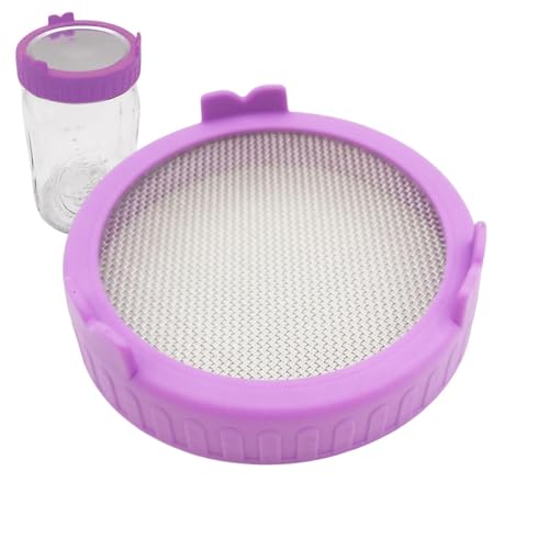 Zibeem Microgreens Anzuchtset, Samenkeimung Set, Sprossendeckel, Weithals-Einmachglas-Sprossen Set Mit Einem Feinmaschigen Deckel Für Den Anbau Von Brokkolisprossen, Luzerne, Samen Und Sojasprossen von Zibeem