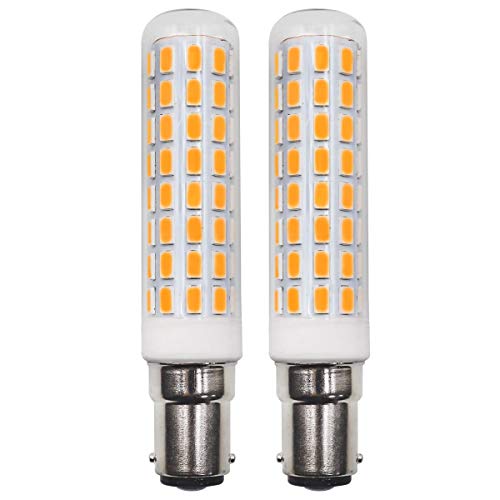 ASAIHKUN B15D LED-Glühbirne AC 230V SBC-Bajonett 7.5 W Entspricht 70W-120W Halogenlampen Maiskolben 1200 lm Warmweiß 3000K Kein Flackern Glas klar Nicht dimmbar für Nähmaschinen Stehlampe 2er-Pack von ASAIHKUN