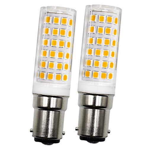 XIMNCHNI B15d LED Dimmbar 4W Warmweiß 3000K, 600LM, Doppelkontakt, AC 220V, Halogenlampe B15d 40W 50W Ersatz, Leuchtmittel Bajonettfassung LED B15d Warmweiss, 2er-Set von XIMNCHNI