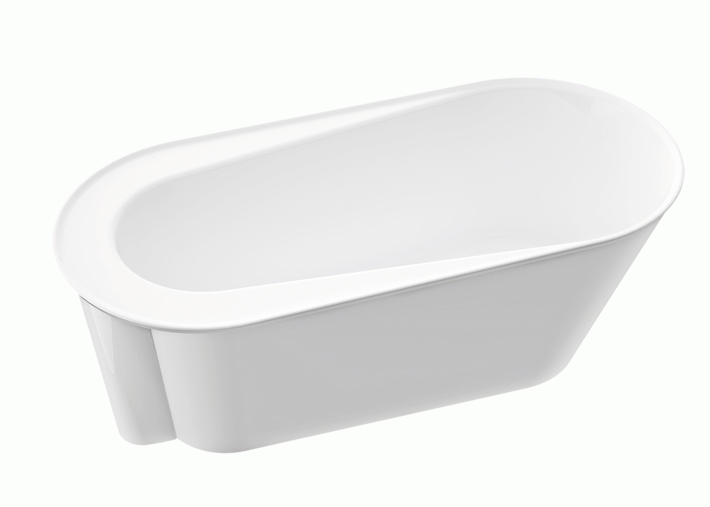 Zicco Ceres 2 freistehende Badewanne, L 1560 W 730 H 590 mm B-011-1560-730-M-00-00 von Zicco