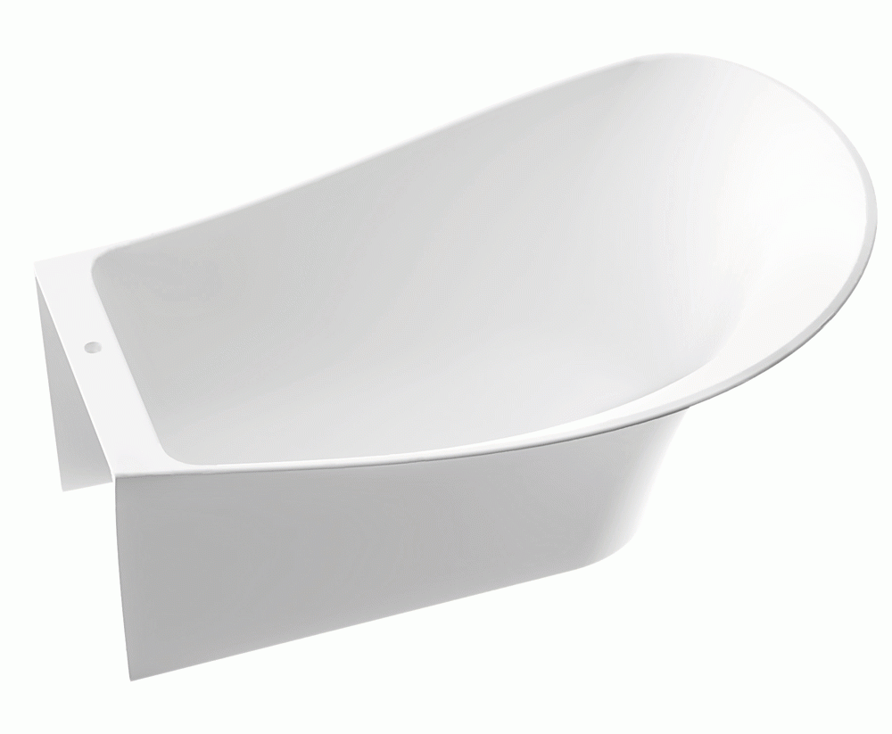 Zicco Delta R freistehende Badewanne, L 1553 W 916 H 816 mm B/R-019-1553-916-M-00-00 von Zicco