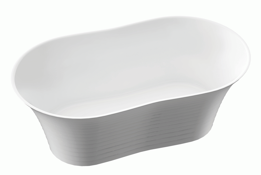 Zicco Elementum freistehende Badewanne, L 1533 W 887 H 565 mm B-028-1533-887-M-00-00 von Zicco