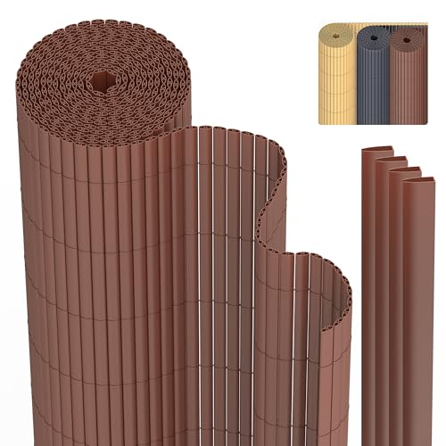 PVC Sichtschutzmatte Sichtschutzzaun 100 x 400 cm Privatsphäre Wetterfest für Garten, Balkon und Terrasse, Sichtschutz mit Strukturierte Oberfläche, Balkonumrandung mit Kabelbindern & Abdeckung PVC Sichtschutzmatte Sichtschutzzaun 100 x 400 cm Privatsphäre Wetterfest für Garten, Balkon und Terrasse, Sichtschutz mit Strukturierte Oberfläche, Balkonumrandung mit Kabelbindern & Abdeckung von Zichaojia