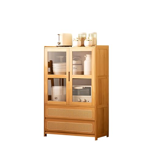 Sideboard KüChenschrank KüChenbuffet mit TüRen und Schubladen Buffetschrank KüChekommode Freistehender Schrank Buffetschrank Beistellschrank KüChenmöBel füR Flur KüChe Esszimmer 3 layers-70*33*106cm von Zickdom