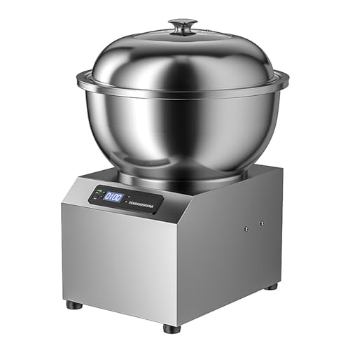 Zickdom Elektrische Teigmischmaschine mit Edelstahl-Schüssel – Robuste Spiral-Knetmaschine für Brot- und Pizzateig, mit doppelter Drehung für optimale Knetleistung 5KG von Zickdom