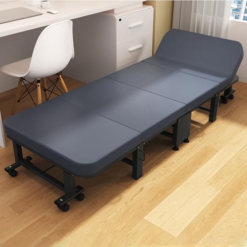 Zickdom Klappbett,Gästebett klappbar, Klappbett Erwachsene,Faltbares Reisebett,Platzsparend Klappbett mit Rollen und 5 cm Dicker matratze,leicht zu tragen und Zusammenzubauen 200 kg belastbar von Zickdom