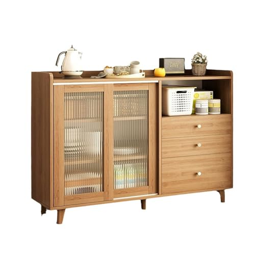 Zickdom Sideboard Küchenschrank mit Schiebetüren Küchekommode Holz,Küchenbuffet mit Türen und Schublade großer moderner Buffetschrank für Zuhause Küche Wohnzimmer Büro 100 * 36 * 93cm(l*w*h) von Zickdom