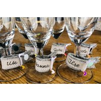 Sektglasmarkierer, Personalisiert Name, Individuell, Volksfest, Hochzeit, Filz, Weinglasmarkierer Sektglasmarkierer, Personalisiert Name, Individuell, Volksfest, Hochzeit, Filz, Weinglasmarkierer von Zicksack