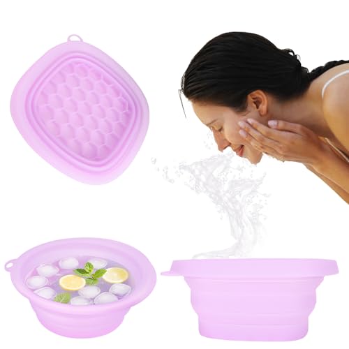 Ice Face Bowl, Silikon Face Ice Bowl, Facebowl mit eingebautem Icetray, Tragbares faltbares Schnellkühlendes Gesichtswaschbecken, beruhigt die Haut, reduziert Schwellungen, für den Heimgebrauch oder Ice Face Bowl, Silikon Face Ice Bowl, Facebowl mit eingebautem Icetray, Tragbares faltbares Schnellkühlendes Gesichtswaschbecken, beruhigt die Haut, reduziert Schwellungen, für den Heimgebrauch oder von Zidoley