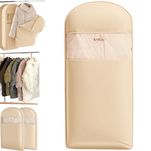 Vakuumbeutel für Kleidung, Platzsparender Kleidersack zum Aufhängen mit Selbstkomprimierendem Reißverschluss, Vakuumbeutel für Bettdecken, Kleidersack zur Kleideraufbewahrung Organisation (XL) von Zidoley