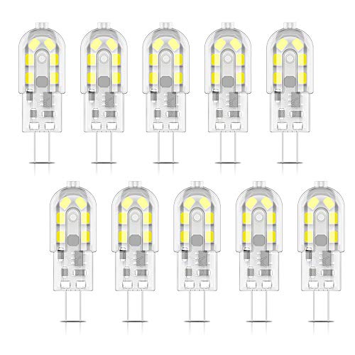 Ziefgn 10X G4 LED Leuchtmittel 2W LED Lampen 12 SMD 2835LEDs Kaltweiß 6000K LED Lampe Energie Sparen 200LM AC/DC12V von Ziefgn