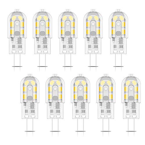 Ziefgn 10X G4 LED Leuchtmittel 2W LED Lampen Warmweiß 3000K 12 SMD 2835LEDs 200LM LED Birnen AC/DC12V von Ziefgn