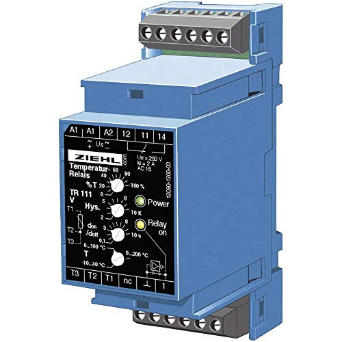 Ziehl TR 111 Temperaturregler Pt100-10 bis +200 °C Relais 5 A (L x B x H) 58 x 35 x 90 mm von Ziehl