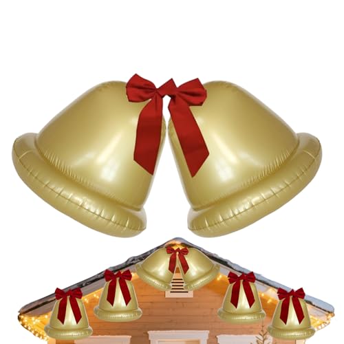 Christmas Aufblasbare Kugeln Dekoration | Weihnachtsdeko PVC Aufblasbare Dekorationsbälle - 2 Stücke Tragbare Festliche Dekoration Für Terrasse Wohnzimmer Garten von Ziennhu