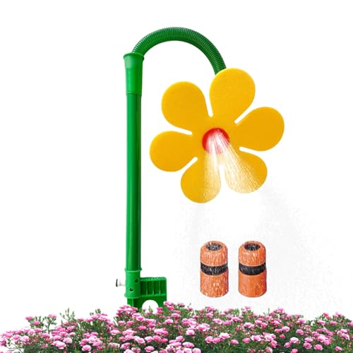 Sprinkler - tanzende Blumenwassersprinker | Sonnenblume Rasenstrinklingschlauch angeschlossen - langlebiger ABS -Plastik -Hofspielzeug - 360 ° Drehspray für Gartenbewässerung im Freien von Ziennhu