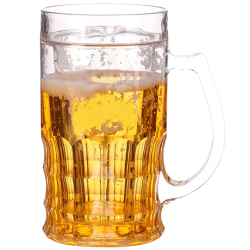 Falsche Bierkrug Attrappe – Realistische Kunststoff Bierkrugs Nachbildung | Leichte Deko Humpen Für Bar Party Requisiten | Unzerbrechliche Bierglas Imitation Für Zuhause von Ziennhu