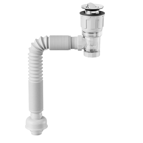 Geruchshemmendes Abflussrohr – Verstellbarer Abflussschlauch – Abflussrohrs Verstellbare Geruchshemmend | Flexibel PVC Rohr Für Küche Bad Waschbecken Rohrsystem 40-60 Cm von Ziennhu