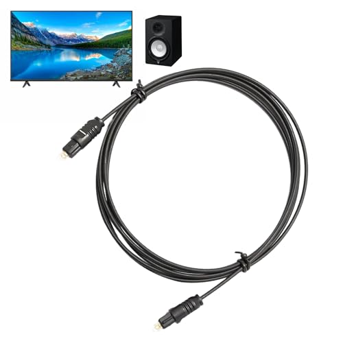 Glasfaserkabel – digitale optische Audiokabel – geschirmte Internetleitung – robustes Nylonkabel 6 Fuß | Plug | Hochgeschwindigkeits-Signal | geflochtene Jacke und langlebiger Stecker von Ziennhu