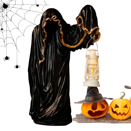 Halloween Lampe - Gruselige Dekorative Laternen Geister Deko | Sammelfiguren Tisch Deko Mittelstücke Für Halloween Party Wohnung Terrasse Garten von Ziennhu