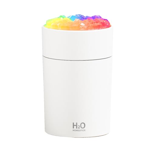 Luftbefeuchter für Schlafzimmer mit farbenfrohen LED-Licht-Mini-USB 220 ml Diffusor, tragbarer Luftreiner für Schreibtisch, Baby, Auto, Zuhause, Stress, gegen Stresses von Ziennhu