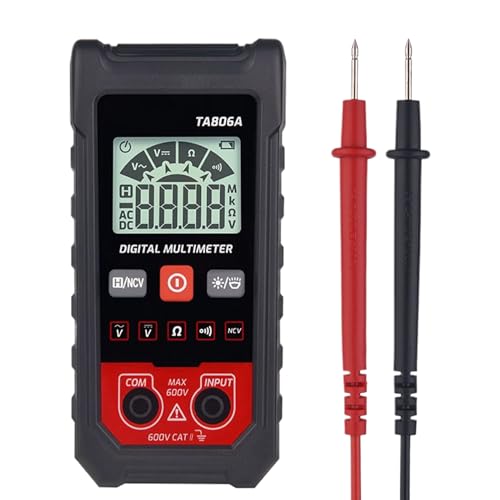 Multimeter Messgerät,Ohm Volt Ampere Testmeter,Autobatterie Tester für Elektrische Anwendungen | Für Stromkreis Steckdose Kfz Werkstatt Industrielle Elektrische Anwendungen von Ziennhu